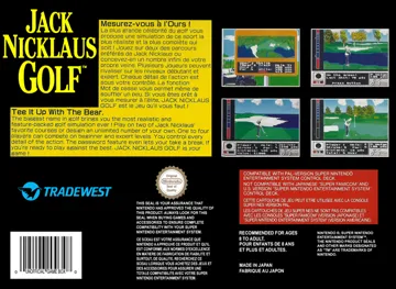 Jack Nicklaus Golf (France) box cover back